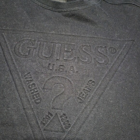 Guess Men's Sweatshirts Medium Black - Picture 5 of 5